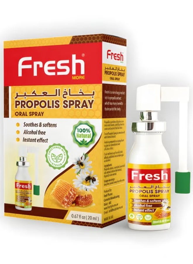 Fresh More Propolis Fresh More Mouth Spray Menthol + Eucalyptus Extract 20ML  Pocket-Size, Use Anytime Anywhere. - Image 1